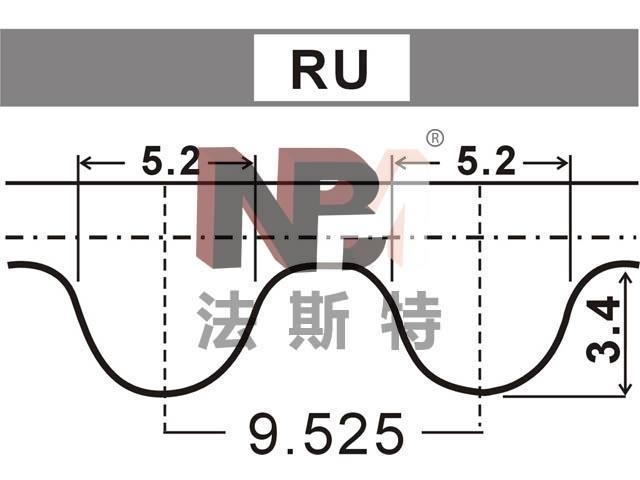 Timing Belt:F8B2-12-205 / 104RU25.4